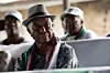Liberian President Joseph Nyumah Boakai looks on during a meeting with members of the Peulhe community on December 24, 2017 in Monrovia.