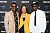 (L to R) Stars Tobi Bakre, Adesua Etomi and Zlatan Ibile at the UK Premiere of Prime Video’s first African original movie 'Gangs Of Lagos' at Battersea Power station on April 11, 2023 in London, England.