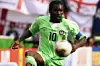 Jay Jay Okocha of Nigeria brings the ball under control during the FIFA World Cup Finals 2002 Group F match between England and Nigeria played at the Osaka-Nagai Stadium, in Osaka, Japan