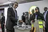Incumbent President of Somaliland and presidential candidate for the ruling Kulmiye party Muse Bihi Abdi (L) casts his ballot at a polling station during the 2024 Somaliland presidential election in Hargeisa on November 13, 2024.