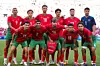 Morocco squad poses for team photo during the men's semi-final match between Morocco and Spain during the Olympic Games Paris 2024 at Stade de Marseille on August 5, 2024 in Marseille, France.