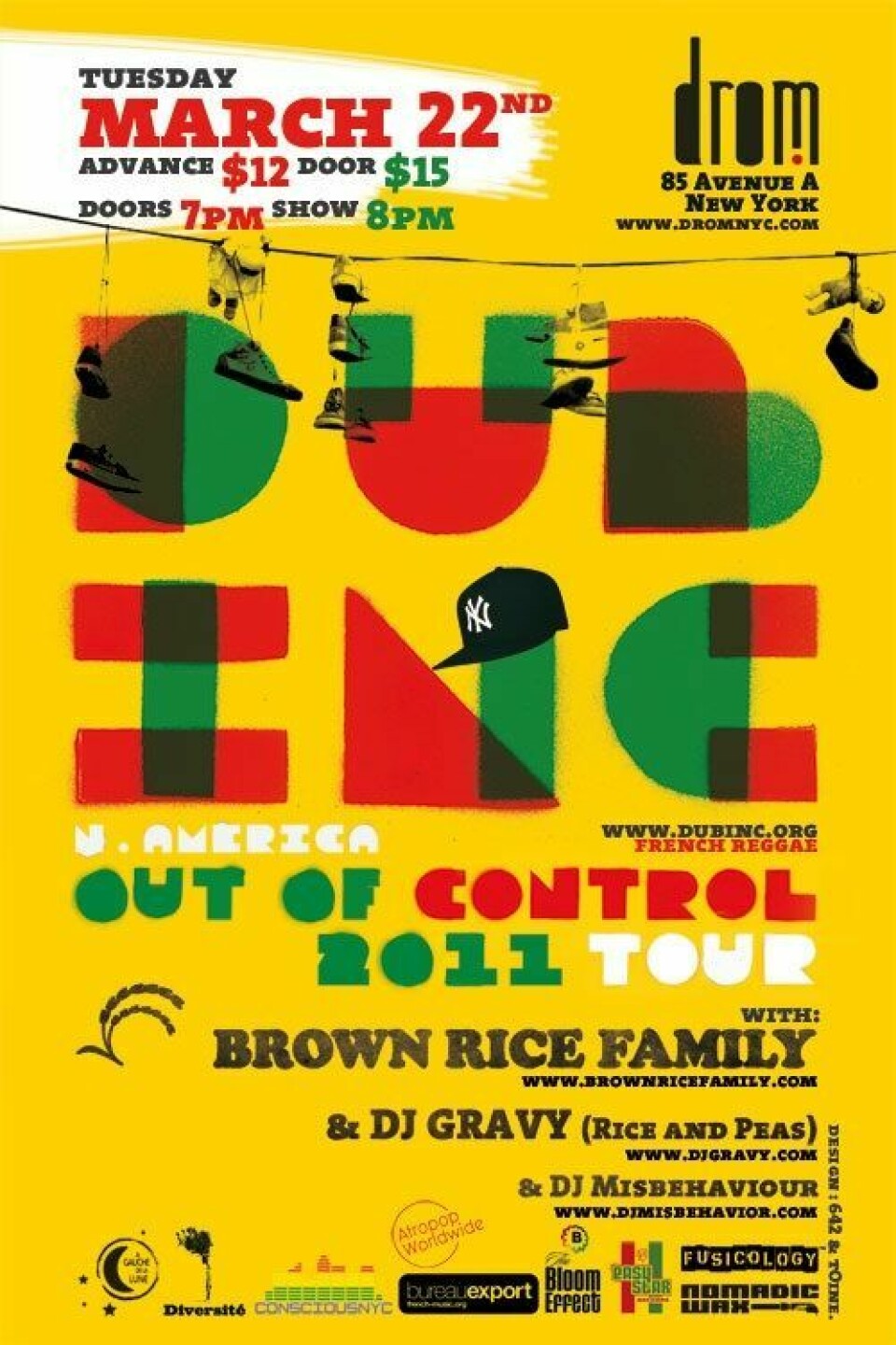NYC: Back by Popular Demand - Dub Inc, March 22nd NYC: Back by Popular Demand - Dub Inc, March 22nd