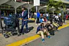 Passengers stranded at the Jomo Kenyatta International Airport, Nairobi, Kenya, following workers’ strike on September 11, 2024.