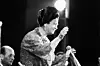 ​The Egyptian singer Umm Kulthum greeting her public during her concert at The Olympia, on Nov.14, 1967.