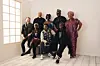 (L-R) James Tayler, Bisola Akinmuyiwa, Mathew Cerf, Samuel Okechukwu, Temiloluwa Ami-Williams, Adebowale Adedayo, Temitope Ogungbamila and Chioma Onyenwe of 'The Legend of the Vagabond Queen of Lagos' pose in the Getty Images Portrait Studio Presented by IMDb and IMDbPro during TIFF at InterContinental Toronto Centre on September 08, 2024 in Toronto, Ontario.