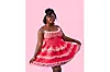 A model wears a pink crochet dress from Ore Akinde\u2019s brand, ByOre.