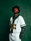 Promotional image of Mizizi\u2019s new baseball jersey to mark Heritage Day 2023 in South Africa.
