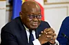 Ghana's President Nana Akufo-Addo looks on during the beginning of the 5th Summit of 'Christchurch call', at the Elysee Presidential palace in Paris, on November 10, 2023, on the sidelines of The Paris Peace Forum.
