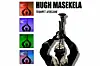 Hugh Masekela\u2019s cover for Trumpet Africanaine features the South African artist playing the trumpet, alongside four other color frames.