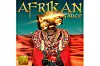 Complete with gold and several jewels, a centralized human figure wears a traditional Kenyan outfit on the cover of \u2018Afrikan Sauce\u2019
