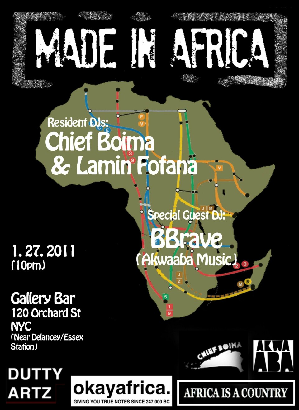 NYC: Made In Africa Party at Gallery Bar this Thursday 1/27 NYC: Made In Africa Party at Gallery Bar this Thursday 1/27
