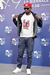 Ugandan musician and politician Bobi Wine poses at the 79th Venice International Film Festival