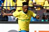 Sundowns' midfielder Cassius Mailula controls the ball during the CAF Champions League group B match between South Africas Mamelodi Sundowns and Egypt's al-Ahly at Loftus Versfeld in Pretoria on March 11, 2023.