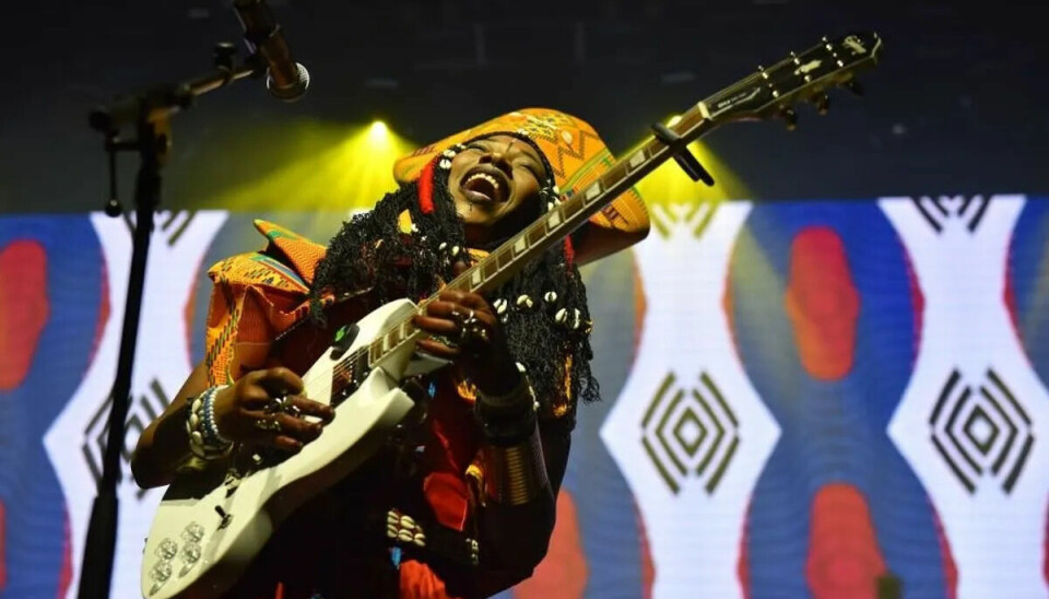 Fatoumata Diawara performs on stage at KOKO on February 07, 2024 in London, England.