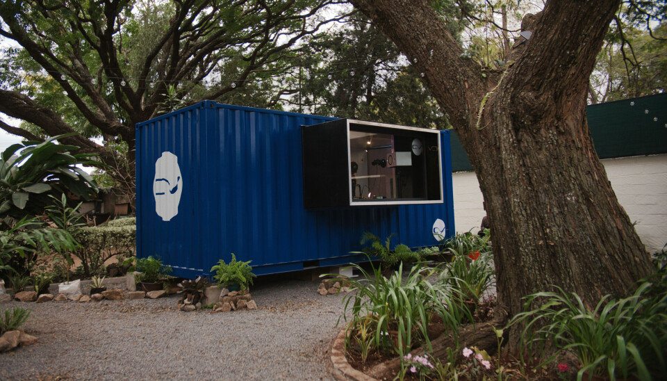 A look at the complete structure of Studio Can-V, made out of a shipping container. A look at the complete structure of Studio Can-V, made out of a shipping container.
