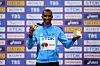 Gold medalist Alphonce Felix Simbu of Team United Republic of Tanzania poses for a photo on the podium during the Men's Marathon medal ceremony on day three of the World Athletics Championships Tokyo 2025 at National Stadium on September 15, 2025 in Tokyo, Japan.