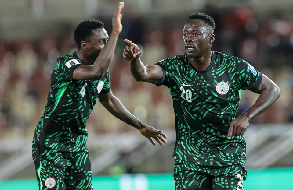 Nigeria's forward #20 Akor Adams celebrates after scoring his team's second goal during the FIFA World Cup 2026 Africa qualifiers group C match between Lesotho and Nigeria at the Peter Mokaba Stadium in Polokwane on October 10, 2025. Nigeria's forward #20 Akor Adams celebrates after scoring his team's second goal during the FIFA World Cup 2026 Africa qualifiers group C match between Lesotho and Nigeria at the Peter Mokaba Stadium in Polokwane on October 10, 2025.