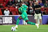 Lamine Camara of Senegal on the ball during the international friendly match between England and Senegal at City Ground on June 10, 2025, in Nottingham, England.
