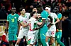 Senegal and Morocco players clash during the Africa Cup of Nations final football match at the Prince Moulay Abdellah Stadium in Rabat on January 18, 2026.