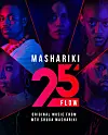 The neon pink and blue album cover for Mashariki 25Flow with artists on the cover.