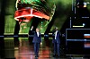 Emmanuel Macron and William Ruto stand on stage during a concert event in Nairobi.
