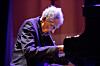South African pianist and composer Abdullah Ibrahim performs on stage at the Cape Town International Jazz Festival in Cape Town, on March 27, 2026.