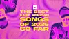 Pink and yellow promotional graphic reading 'The Best East African Songs of 2023 So Far' with two partially visible people at the edges.