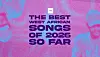 Colorful poster with bold text about the best West African songs of 2026 and stylized portraits.