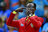 Michel Kuka Mboladinga, Congolese fan during the FIFA World Cup 2026 Group K match between Colombia and Congo DR at Guadalajara Stadium on June 23, 2026, in Guadalajara, Mexico