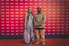 NBO Film Festival Sheba Hirst and Mbithi Masya pose for a photo in front of the festival\u2019s backdrop.