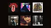Six album-style cover images arranged in a grid on a black background.