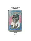 Blue and pink cassette tape cover of Sudanese singer Ahmed Al Mustafa’s smiling face. His name and the song title are written in white and green Arabic font.