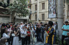 Crowd watches a live singer perform outdoors at Art Street in Cairo.