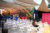 A wide shot of an event space.