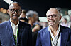 Paul Kagame and Stefano Domenicali pose together at the Singapore Formula One Grand Prix.