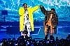 Tems and Wizkid perform at The O2 Arena on December 01, 2021 in London, England.