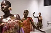 Models get ready at the backstage before taking part in a private fashion show to launch the SS26 collection by Nigerian designer Kanyinsola Onalaja at Onalaja brand during Lagos Fashion Week in Lagos, on October 29, 2025.