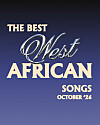 A poster for the best songs from West Africa list.