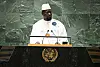 ​Guinea's coup leader and president, Colonel Mamady Doumbouya addresses the 78th United Nations General Assembly at UN headquarters in New York City on September 21, 2023.