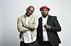 Legendary broadcaster Thomas Msengana and comedian Skhumba