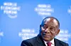President of South Africa Cyril Ramaphosa, looks over during a plenary session in the Congress Hall, during the 55th annual meeting of the World Economic Forum (WEF) in Davos on January 21, 2025.