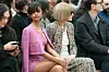 Tyla (2nd R) and British-US editor-in-chief of Vogue Anna Wintour attend the presentation by Chanel for the Womenswear Ready-to-wear Fall-Winter 2025/2026 collection as part of the Paris Fashion Week, at the Grand Palais, in Paris on March 11, 2025.