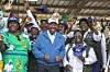 Ali Bongo Ondimba, the outgoing Gabonese president and candidate to succeed him in the presidential election on 26 August 2023, at his campaign rally in Ntoum (42 km from Libreville) on 20 August 2023.