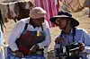 Nakhane and Nandi Nyembe on set of \u2018B(l)ind The Sacrifice.\u2019