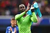 Edouard Mendy of Chelsea applauds the fans after the draw during the Premier League match between Chelsea FC and Nottingham Forest at Stamford Bridge on May 13, 2023 in London, England.