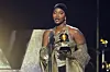 Tems accepts the Best African Music Performance award for 'Love Me JeJe' onstage during the 67th GRAMMY Awards Premiere Ceremony at Peacock Theater on February 02, 2025 in Los Angeles, California.