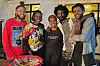 A photo showing Maranata Tegegne, his wife Feben Kassaye, Hollywood actress Lupita Nyong\u2019o, artist Kasmasse and another male.