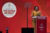 Jane Naana Opoku-Agyemang, running mate to John Mahama of the National Democratic Congress (NDC) delivers a speech during her official presentation on April 24, 2024 in Accra, Ghana. Ghana's presidential election is scheduled for December 2024.