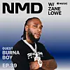The promotional poster for Burna Boy's interview with Apple Music's Zane Lowe.