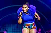A photo of Yemi Alade performing during the 2022 BRIC Celebrate Brooklyn! Closing Night at Lena Horne Bandshell at Prospect Park on August 06, 2022 in New York City.